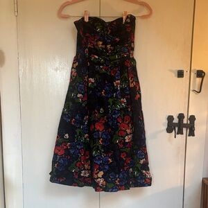 Floral Anthropology Strapless Dress